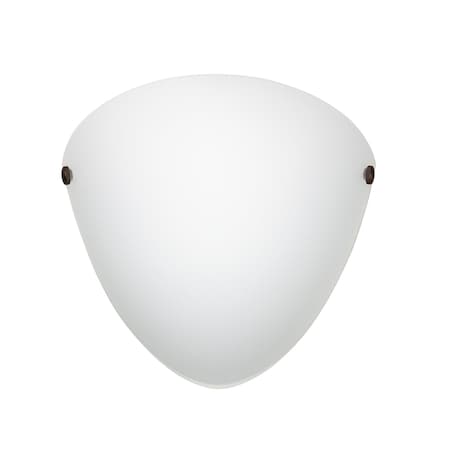 Besa Lighting Kailee Wall Sconce, Opal Matte, Bronze Cap Finish, 1x60W Incandescent 701707-BR